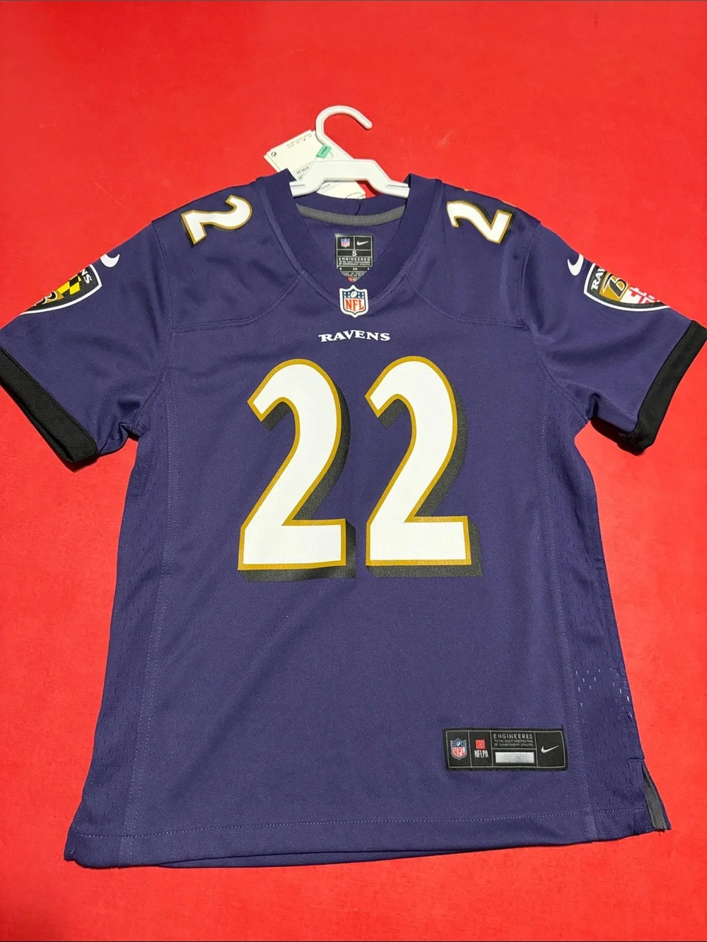 NWT Nike Baltimore Ravens Youth #22 Purple Football Jersey
